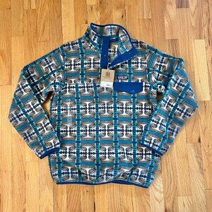NWT Patagonia Women's Synchilla Lightweight Snap-T Fleece Snow Beam Sz XS